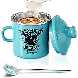 PGYARD Mini Bacon Grease Container With Strainer