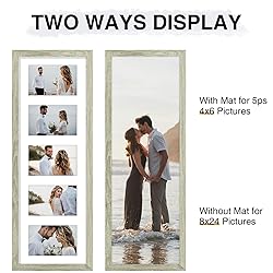 Vittanly 8x24 Collage Picture Frame, Displays 5Pcs