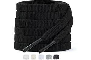 Handshop 2 Pairs 1/4" Flat Running Shoe Laces for Sneakers, Athletic Shoelaces in 15 Colors 39"-63" for Sports Shoes