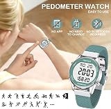 Hearkent Pedometer Watch for Women Green 30M Waterproof Large LCD 36mm view 3