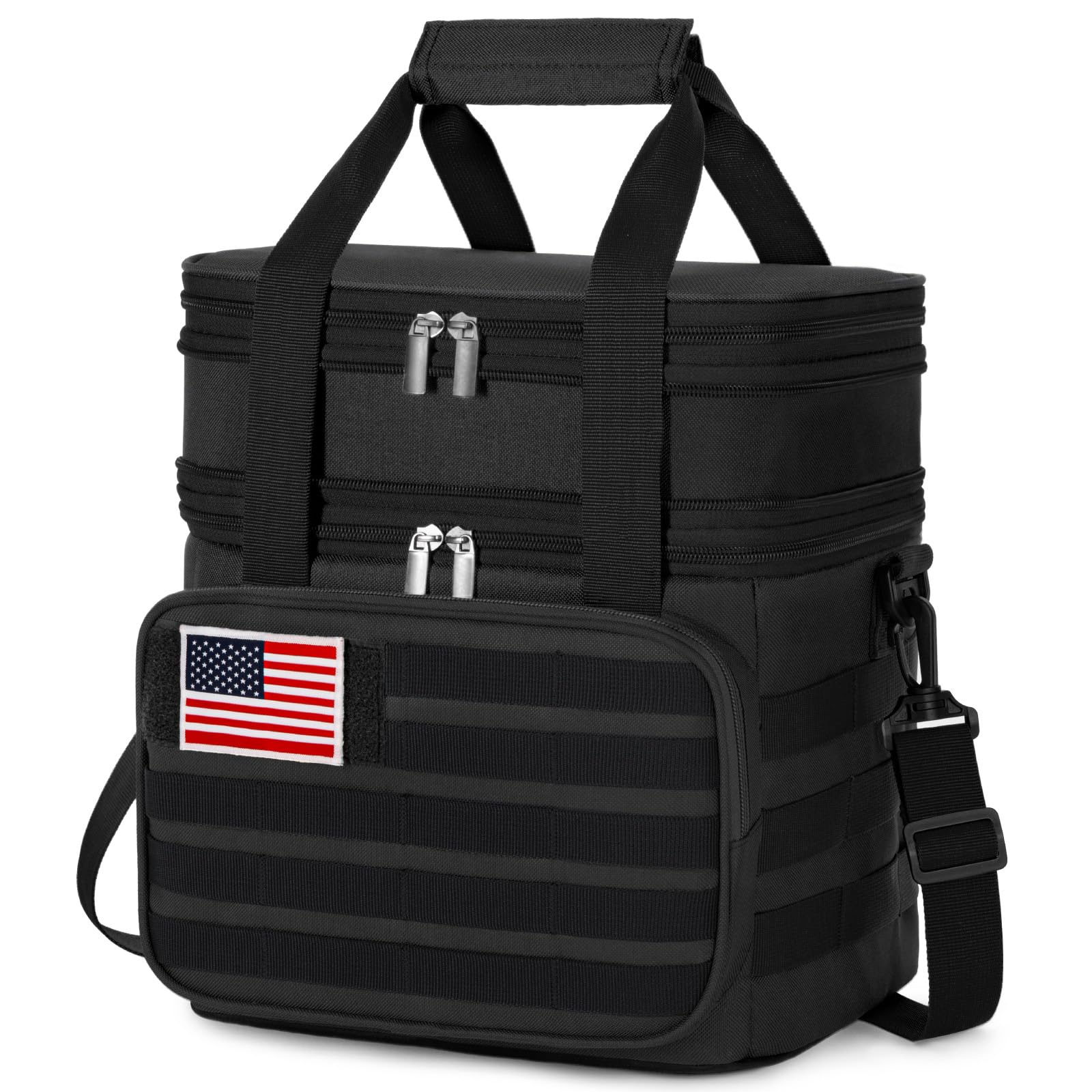 Lifewit Double Deck Tactical Lunch Box for Men, Expandable Leakproof ...