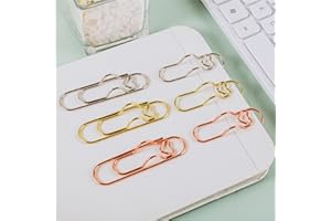 Lot de 6 porte-stylos en métal pour ordinateur portable, planificateur, trombones en forme de cœur mignon, fournitures de bur