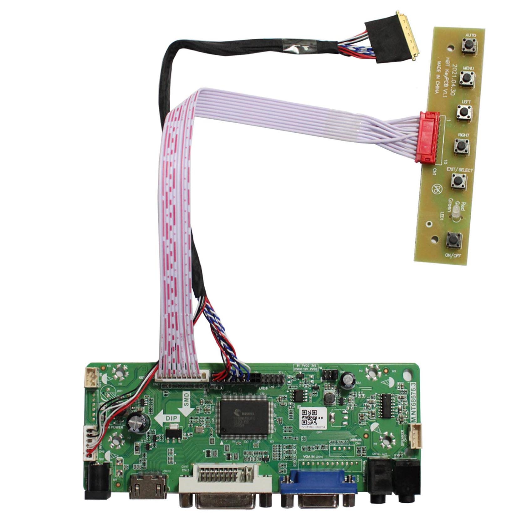 VSDISPLAY LCD Controller Board For HSD101PFW2 CLAA101WB03 10.1" 1024x600 40Pins LCD Panel