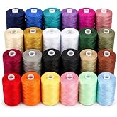 BlesSew Sewing Machine Thread &ndash; 24 Spools, 1000 Yards Each &ndash; All Purpose Polyester Thread Set, 22 Colors + Black &amp; White &ndash; Thread for Sewing Machine, Ideal for Beginners, Quilting &amp; Repairs
