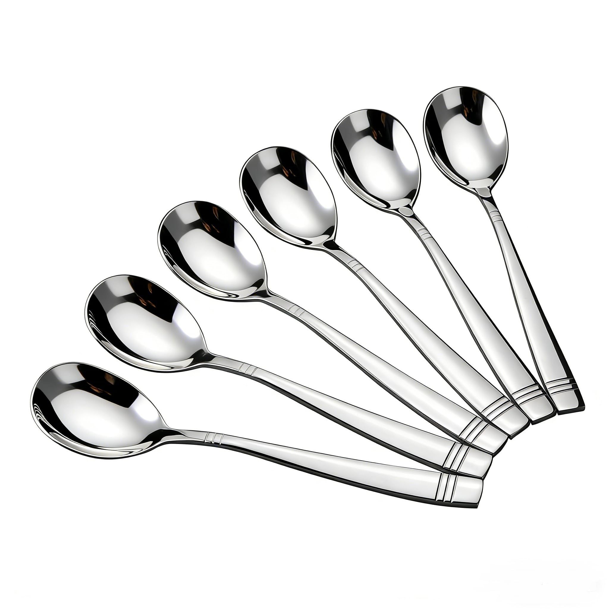 Zopnny Set of 6 Stainless Steel Serving Spoons, Large Serving Utensils Spoon Set