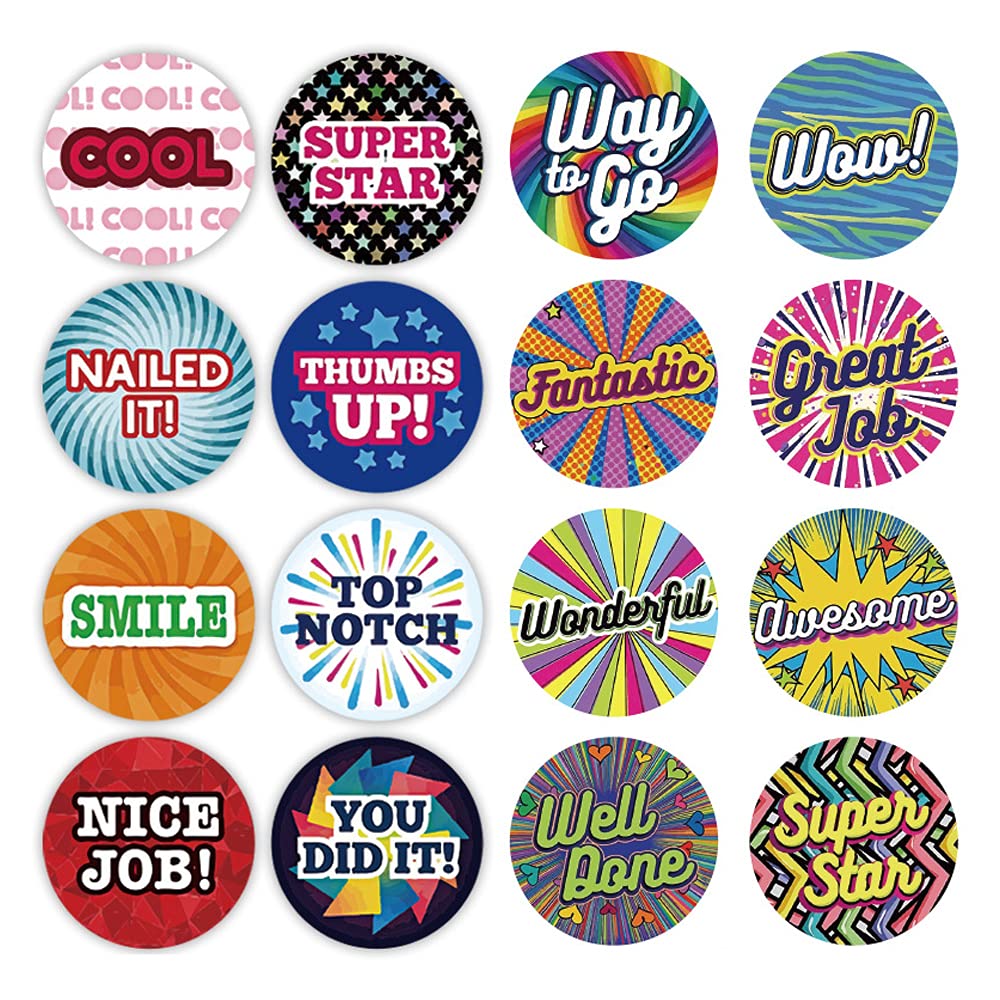 1000Pcs Reward Stickers Teacher Stickers Positive Stickers Superhero Stickers Boom Sticker Teacher Supplies for Classroom, Potty Training Stickers, Motivational Stickers (Style4)