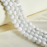 35pcs 10mm Natural Moonstone Beads Gemstone Beads Round Loose Beads for Jewelry Making