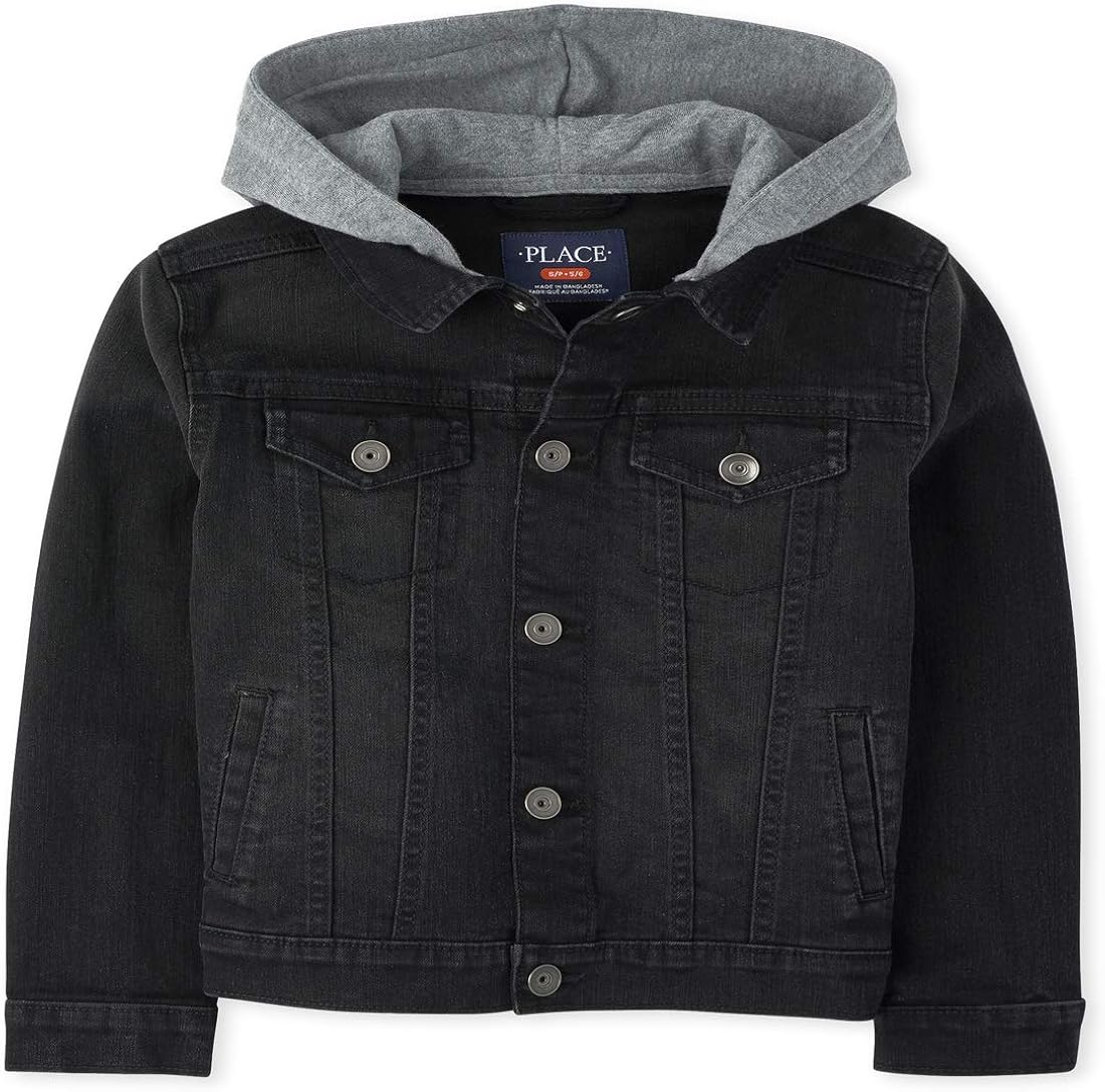 stretch hooded denim jacket