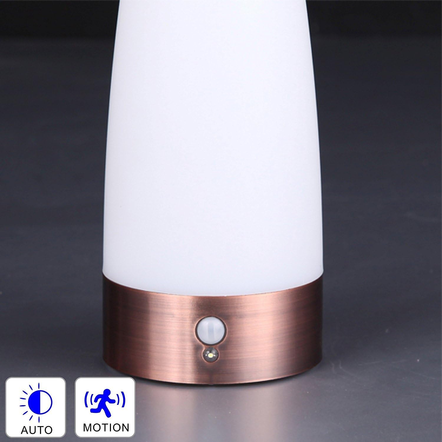 WRalwaysLX Retro LED Night Light for Home,Small Lamp with Wireless PIR LED Motion Sensor Indoor/Outdoor,Battery Operated Lamp for Bedroom,Hallway,Kitchen… (ROUND-white light) - Image 5