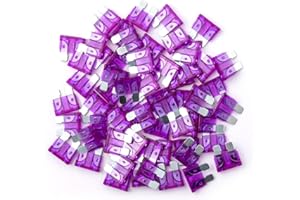 GOMEDI 100Pcs 3 Amp Fuses Stanbdard Fuse, 3A Car Fuse Blade for Automotive, Truck, Boat, Motorcycle