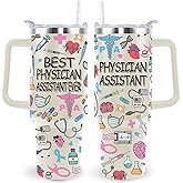 BBsoft 40 Oz Physician Assistant Tumbler Physician Assistant Gifts Stainless Steel Insulated Physician Assistant Travel Cup with Handle PA Physician Assistant Week Gifts for Women Men