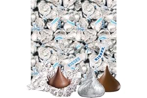 SWEETSOME Hershey's Kisses, Milk Chocolate Candy in Silver Foil - Bulk Bag - 1 Pound (Pack of 1)