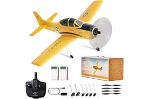 VEVOR RC Plane, 2.4GHZ 4 Channel RC Airplane with 6-Axis Gyro Stabilizer&2 Batteries, Ready to Fly T28 Trainer Aircraft Plane Toy, RC Glider for Adults Kids Beginners Boys Birthday/Xmas Child Gift