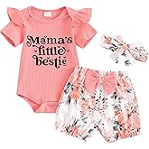 Adobabirl Baby Girl Newborn Clothes My 1st Mothers Day Romper Onesie Plaid Shorts Bloomers Headband Summer Outfits
