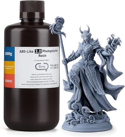 ELEGOO ABS-Like 3.0 Resin 405nm Grey 1000g High Strength Low Viscosity