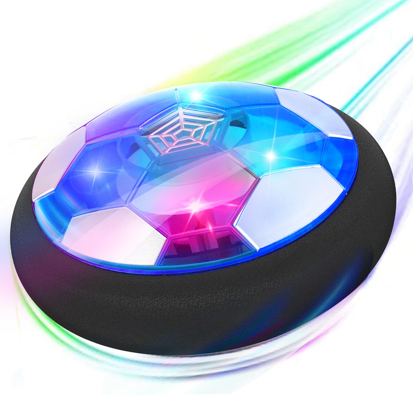Ancesfun Kids Toys Hover Football Set, Rechargeable Hover Ball Gift with Colorful LED Lights & Protective Foam Bumper, Air Power Soccer Hover Ball for Boy Girl 3 4 5 6 7 8-12 Years Old