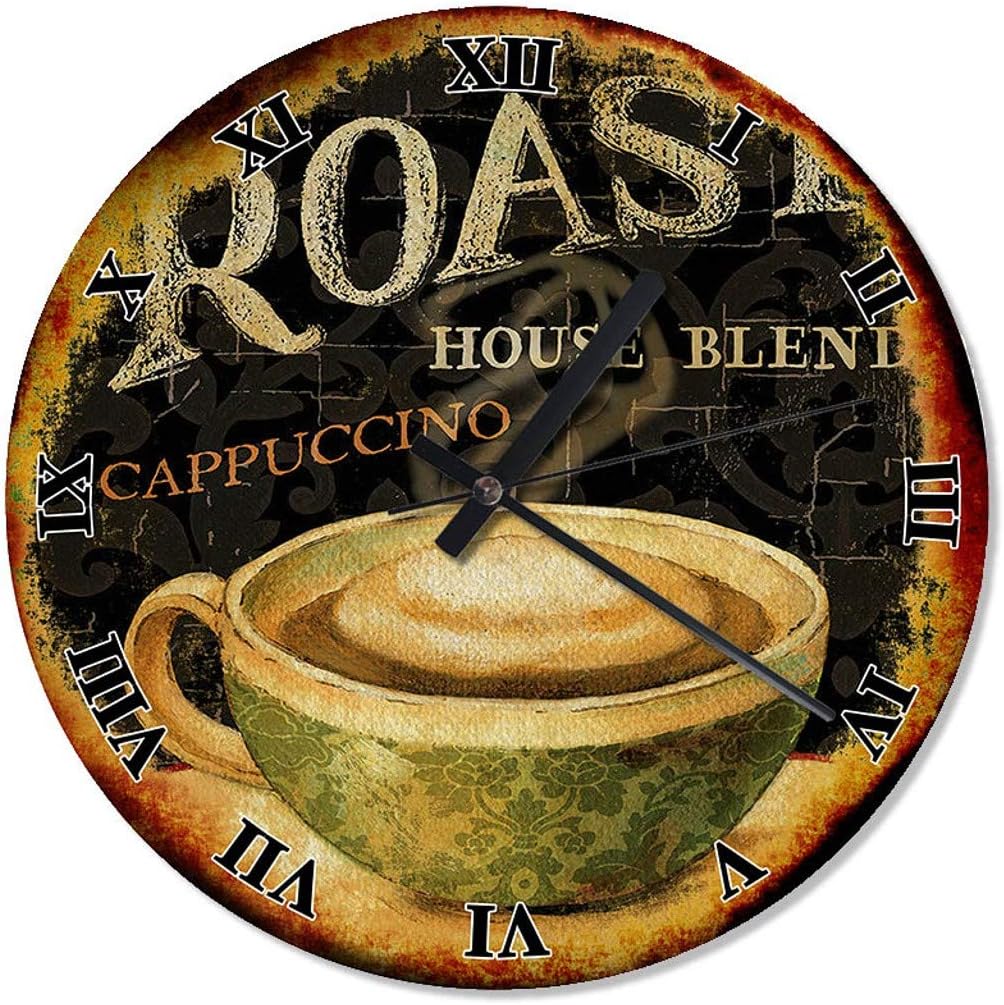 Amazon Com Cappuccino And Coffee Cup Design Wall Clock Coffee