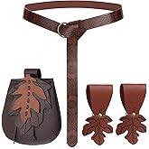 Magibag Women Renaissance Accessories Leather Belt Pouch Medieval Viking Skirt Hikes Renaissance Leaf Cosplay for Halloween