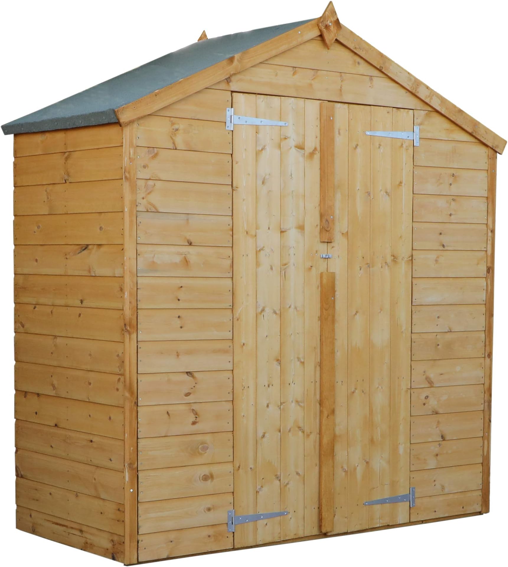 Green Planet UK - 3x6 Garden Storage Shed, Wooden Shiplap Design Dip Treated with 10 Year Guarantee, Windowless, Single Door, Apex Roof, Roof Felt & Floor Included, (3 x 5 / 3Ft x 5Ft) Fast Delivery