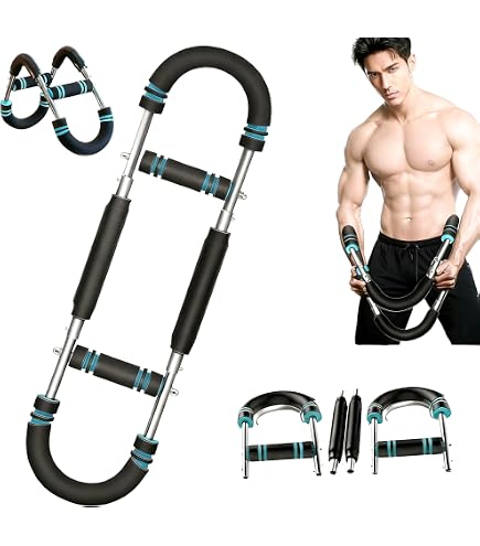Saker Twister Arm Trainer - Entraîneur De Bras/poitrine à 5 Niveaux De Résistance (29.9 à 50 Kg) - Poignées En Mousse, Ressort Acier