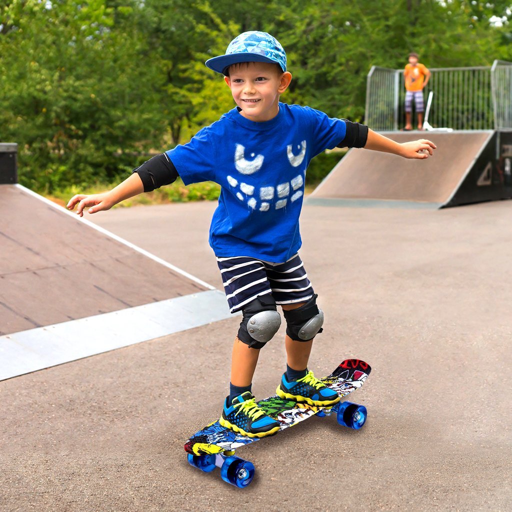 6 ENKEEO+Cruiser+Skateboard+Bendable+Beginners