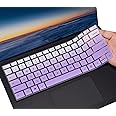CaseBuy Keyboard Cover for Microsoft Surface Laptop 6/5 / 4/3 13.5" & 15 inch Laptop Accessories Protective Skin, Ombre Purple
