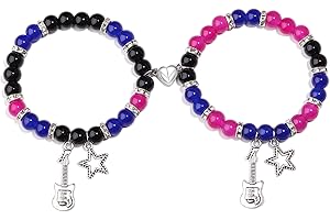 GINAZL TV Girl Spider Kitty Gwen Corpse Bride Matching Bracelets Couples Bracelet for Women Teen Girls Couples Christmas Gifts Couples Bracelet Long Distance Realationship Gifts for Gf Bf Bff Bestie