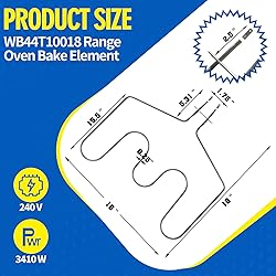 WB44T10018 Range Oven Bake Element Compatible with