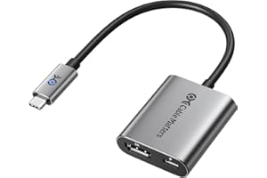 Cable Matters 48Gbps USB C to HDMI 2.1 Adapter with 100W Charging, 4K 120Hz and 8K 60Hz HDR (DSC Required) - Thunderbolt 3 an