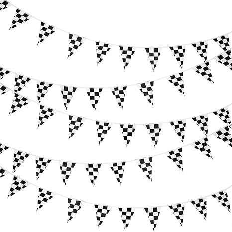 Jeux Et Jouets Noir Et Blanc Banniere Happy Birthday Drapeau De Course A Damier Decorations De Fete A Theme De Voiture Pour Enfants Garcons Amztm Guirlande Joyeux Anniversaire Bannieres