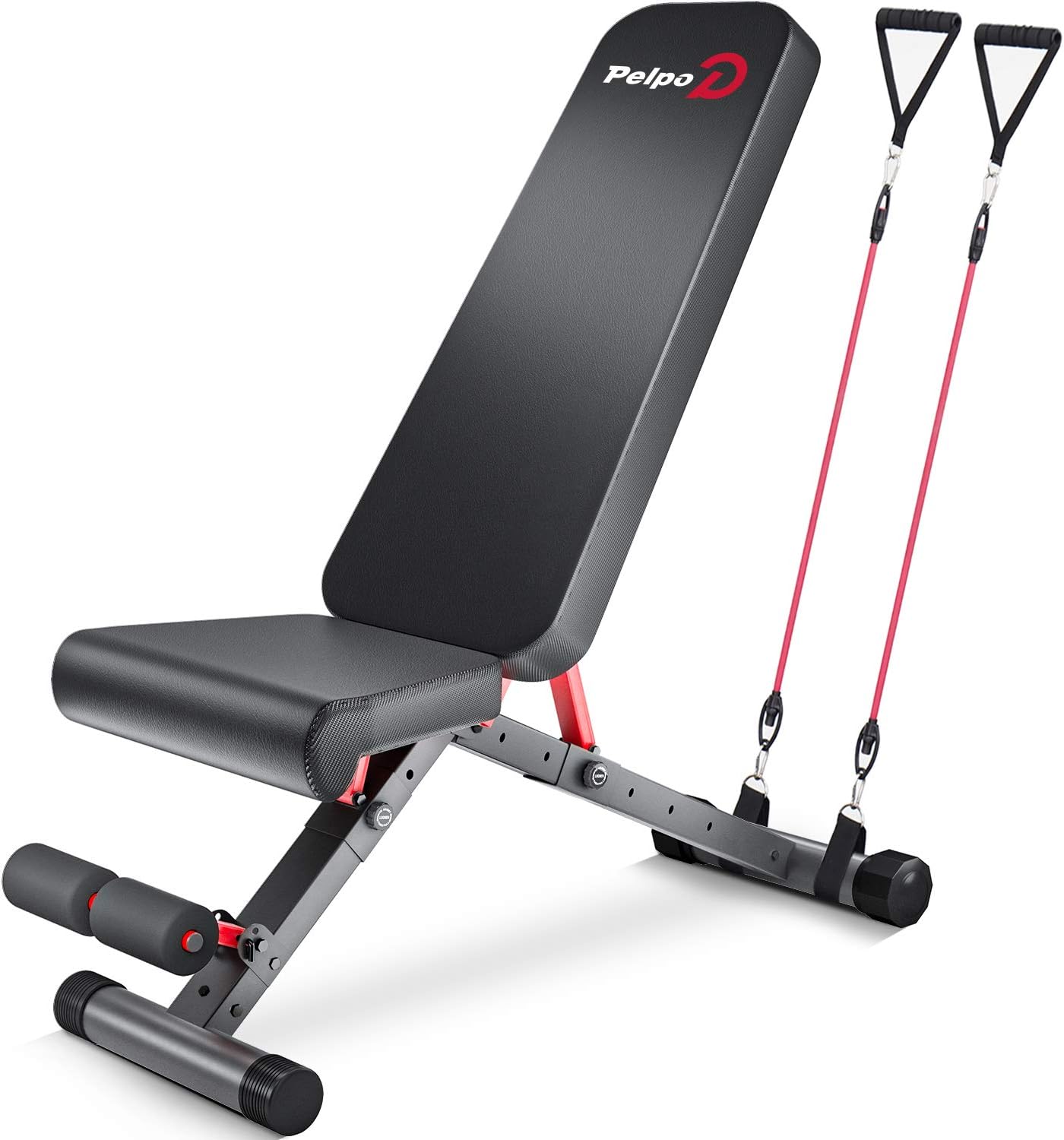 Pelpo Weight Bench for Full Body Workout, Strength Training Bench Press in Home Gym, Decline Incline Adjustable Utility Weight Bench with Fast Folding, Gray Frame : Sports & Outdoors
