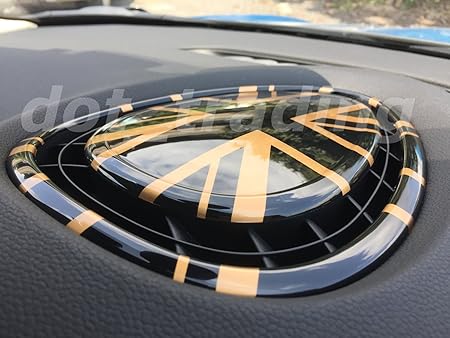 Amazon Miniクーパー エアコン吹出口カバー ゴールドジャック ステッカー デカール 車 バイク
