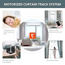 Smart Curtain Tracks WiFi Control by Phone, Support