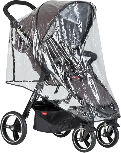SHUXIA Universal Rain Cover for Pram Pushchair Clear PVC Weather Shield