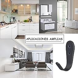 Mokife Coat Hooks for Wall, 6 Pack Black Jacket