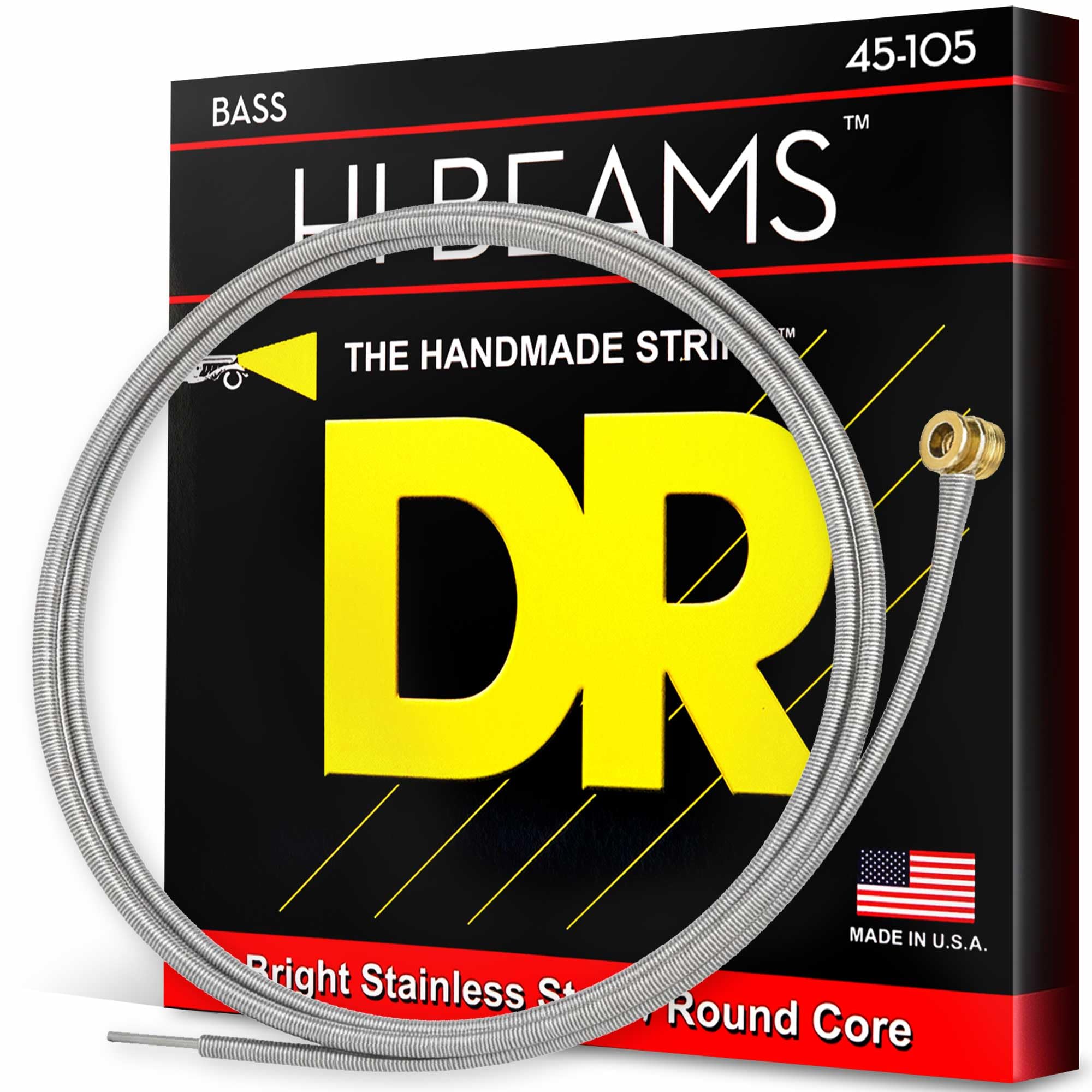 DR MR-45 Strings HI-BEAM™ - Stainless Steel Bass Strings: Medium 45-105, silver