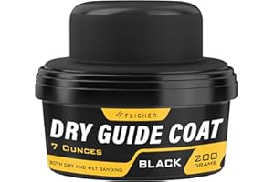 Flickers Premium Black Dry Guide Coat Kit - 200 Gram - Instant Powder for Highlighting Auto Body Repair Imperfections, Pinhol