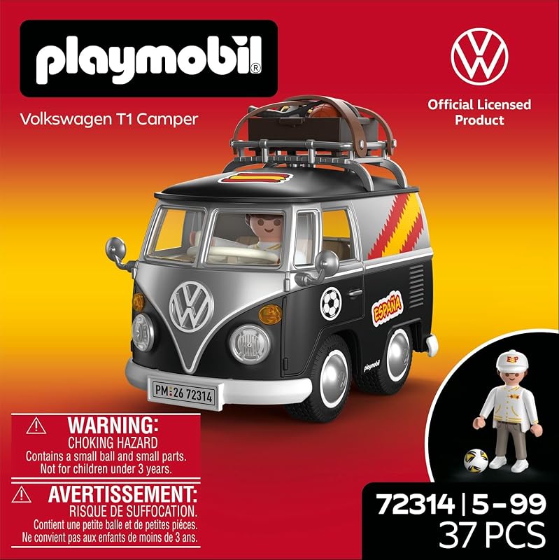 | Volkswagen | Volkswagen T1 Camper ESP Edition | Camper rétro emblématique avec équipement de Sport, Barres de Toit et Feuille d'autocollants | pour Enfants à partir de 4 Ans | 72314