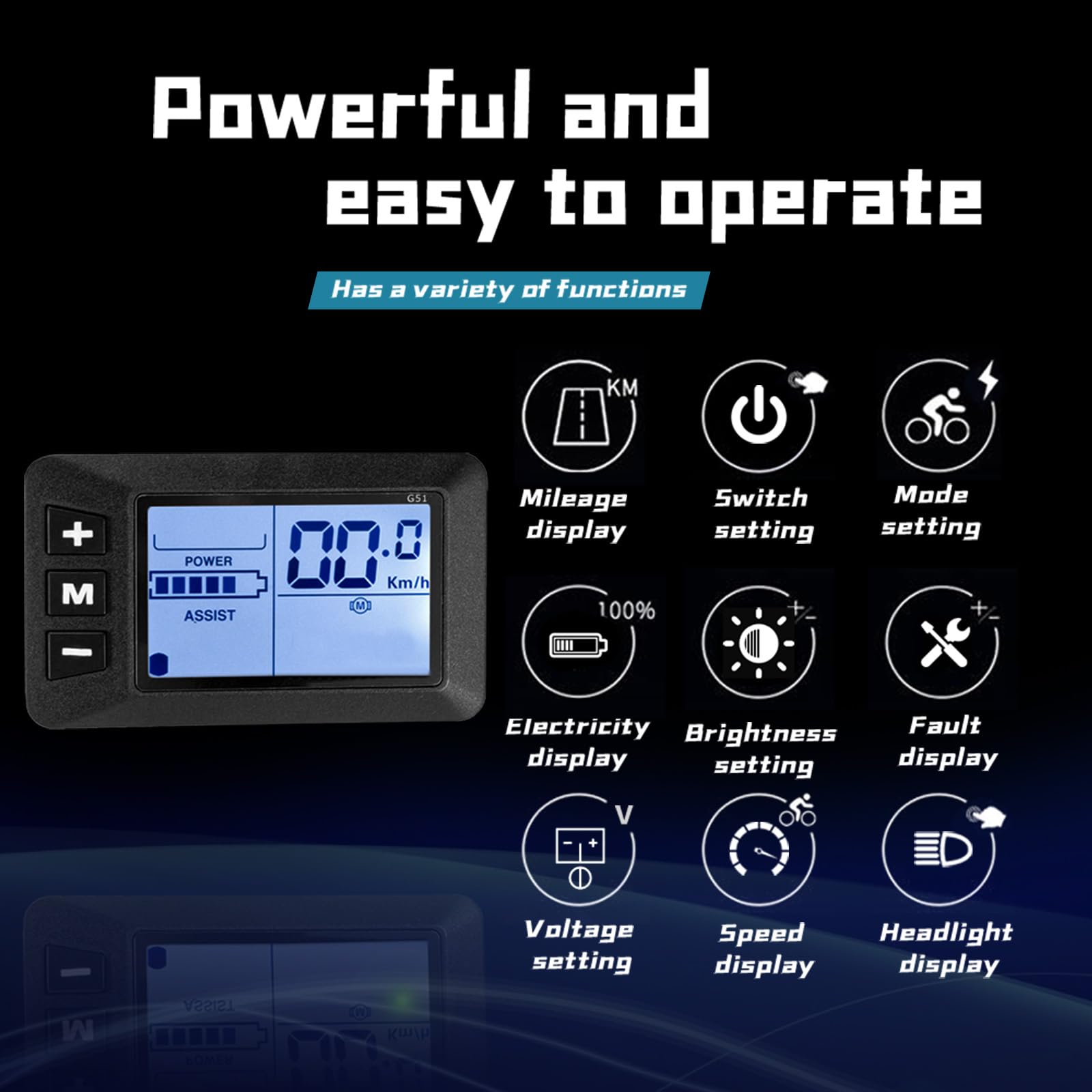 24V 36V 48V Electric Bike Controller Kit 17A 350W Brushless Motor Controller and Ebike LCD Display Electric Scooter Controller Electric Bicycle Speed Controller with Ebike Screen BLDC Controller