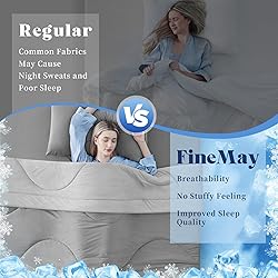 FineMay Cooling Comforter Twin Size, Double-Sided