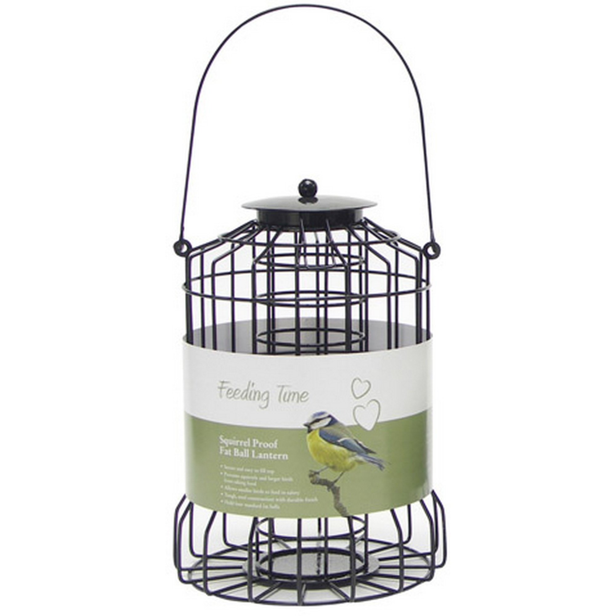 Rosewood Feeding Time Squirrel Proof Fat Ball Lantern (One Size) (Black), VIT-30655