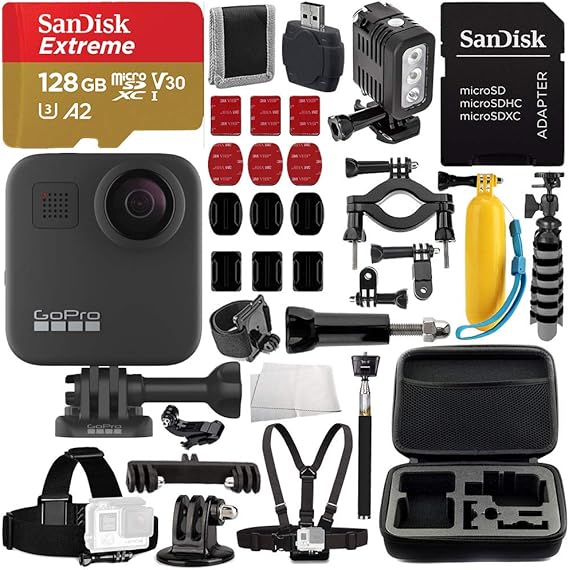 GoPro MAX 360 Action Camera Deluxe Bundle Includes SanDisk Extreme