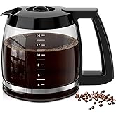 14-Cup Coffee Pot Replacement for Cuisinart Coffee Maker DCC-220, DCC-2600, DCC-2800,DCC-3200P1,CBC-7000PC,CBC-7200PC,CBC-7400PC,DCC-1800FR. Glass Carafe Replacement for Cuisinart with Sturdy Handle.