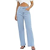 ETTELO Womens Jeans High Waisted Straight Leg Loose Stretchy Lightweight Tummy Control Trendy Jeans for Women 2025