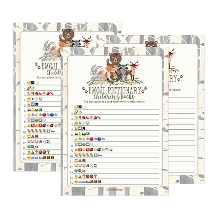 Amazoncom 25 Woodland Emoji Childrens Books Pictionary Baby