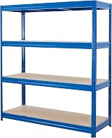 BiGDUG Heavy Duty Garage Shelving Unit 4 Tier 600kg per Shelf 2400kg Bay