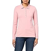 Nautica Womens Long Sleeve Solid Collared Polo Shirt