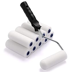 Foam Paint Roller, Roller Frame with 4-Inch Mini