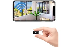 TERURA Mini Wireless Security Camera, Small Home WiFi 1080P Micro HD Nanny Cam with Motion Detection, Cloud & SD Storage, Night Vision, Portable Tiny Cameras for Home Pet Baby Office Indoor Outdoor