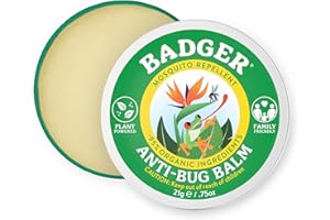 Badger Bug Repellent Tin, Organic Deet-Free Mosquito Repellent with Citronella, Family Friendly Pleasant Smelling Insect Repellent, Easy to Use Travel Size, .75 oz Tin